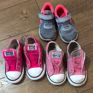 Bundle toddler shoes. Converse/Nike Size 8